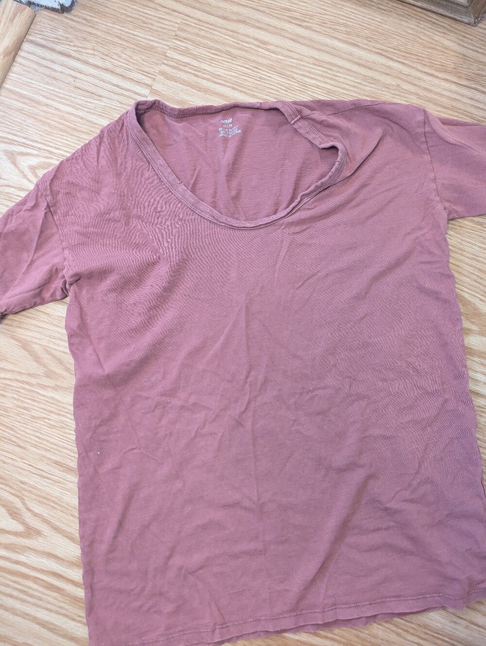 Aerie Boyfriend Fit Maroon Tee XS